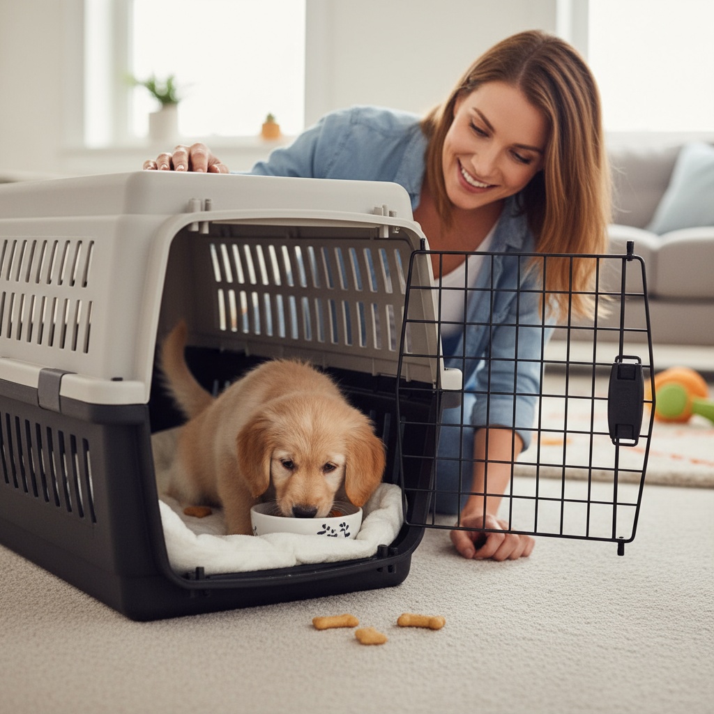 crate training a puppy