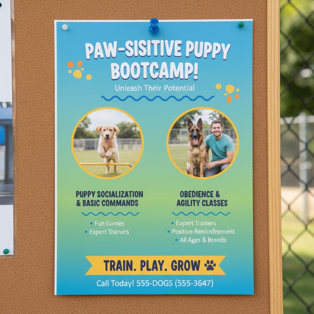 dog training flyer