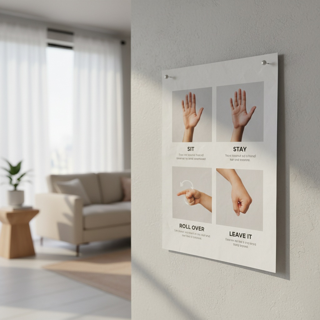 dog training hand signals chart