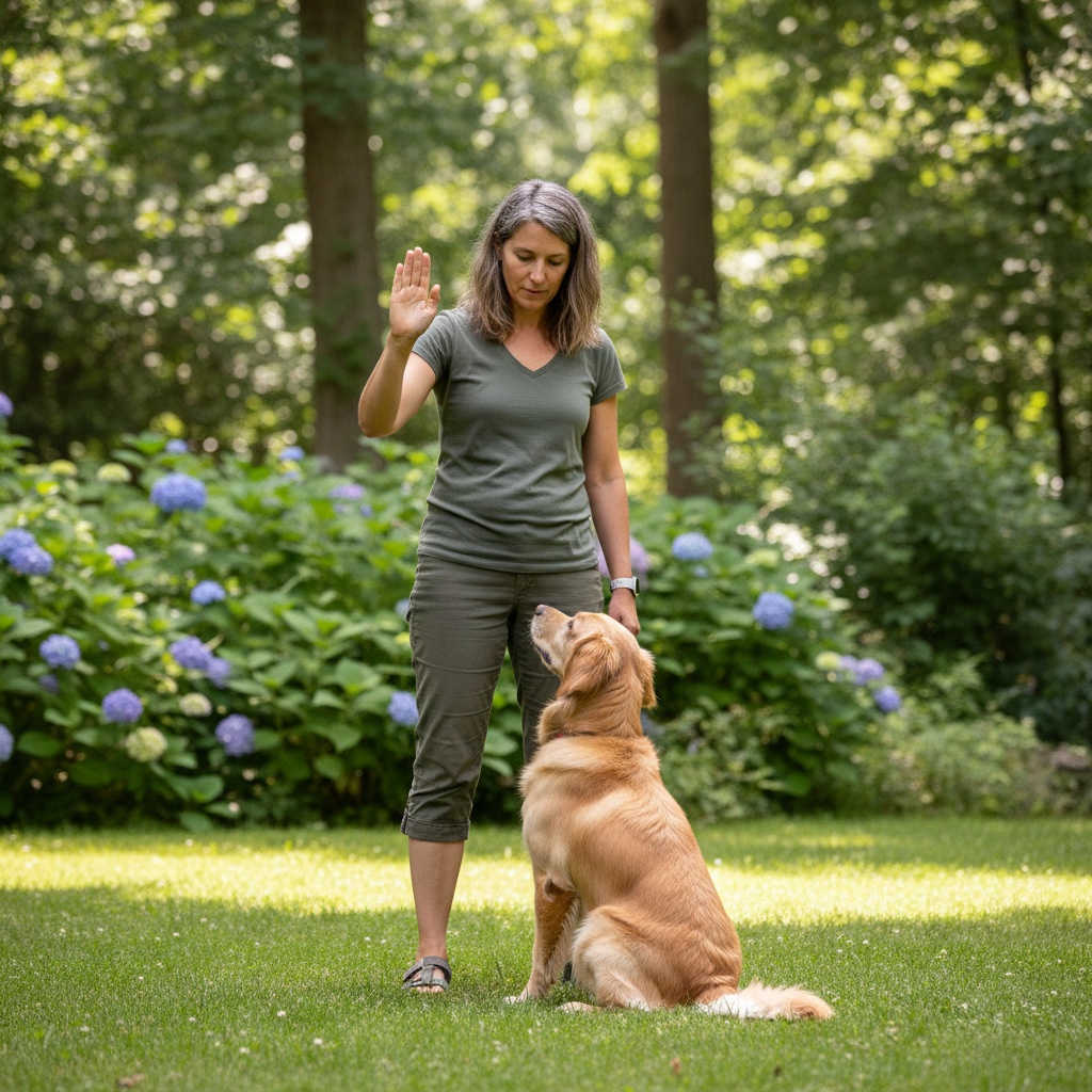 dog training hand signals chart