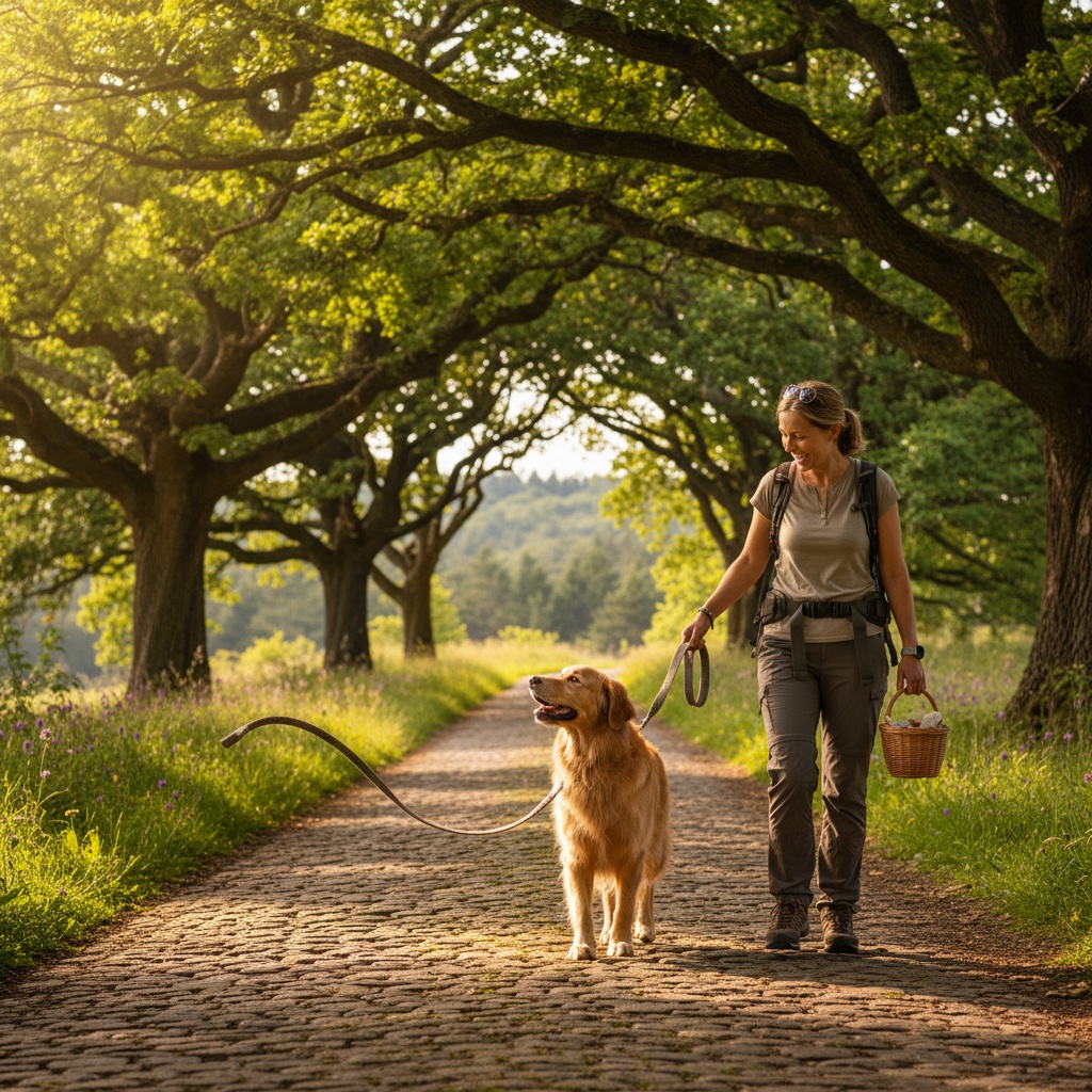 dog training walking on leash