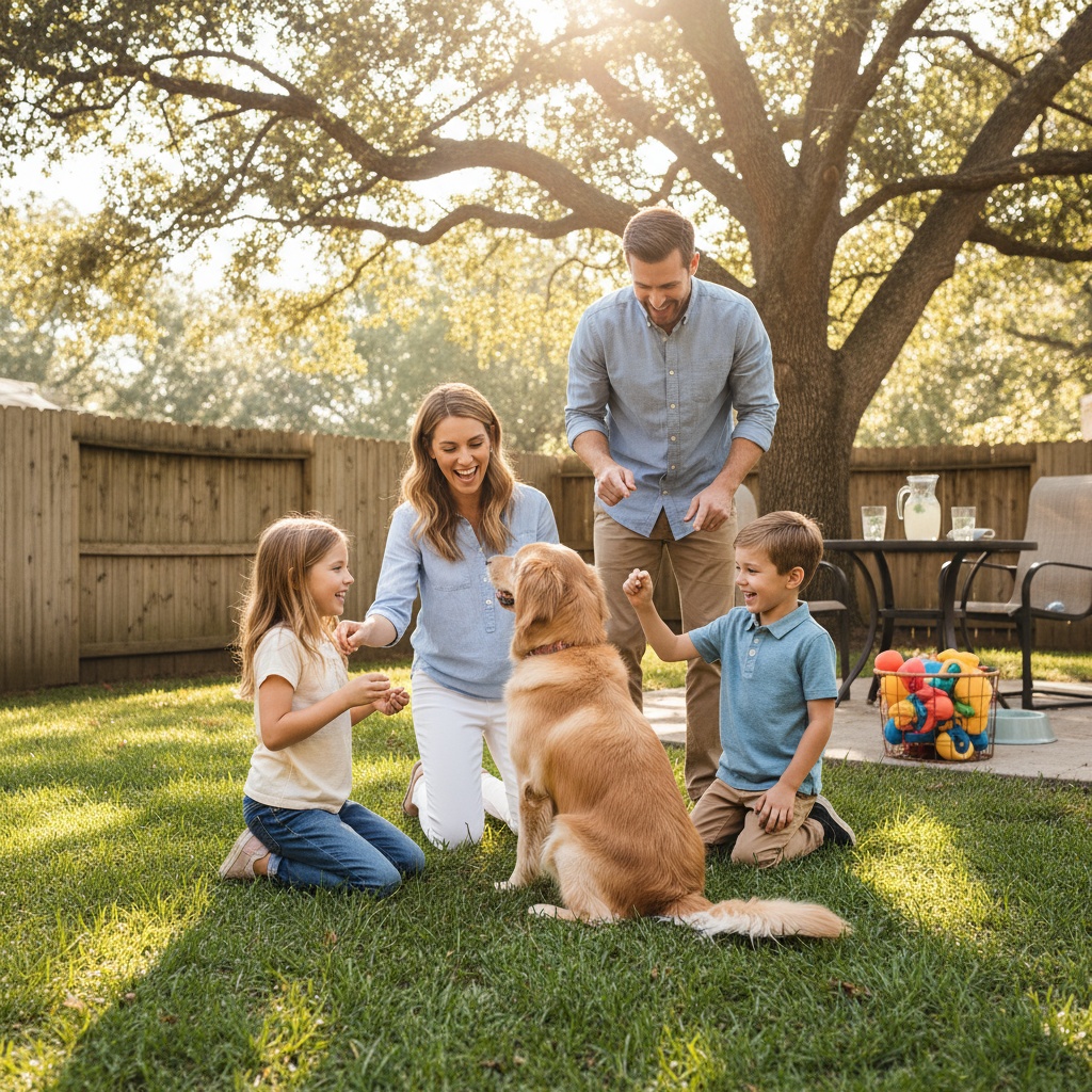 dog training with kids