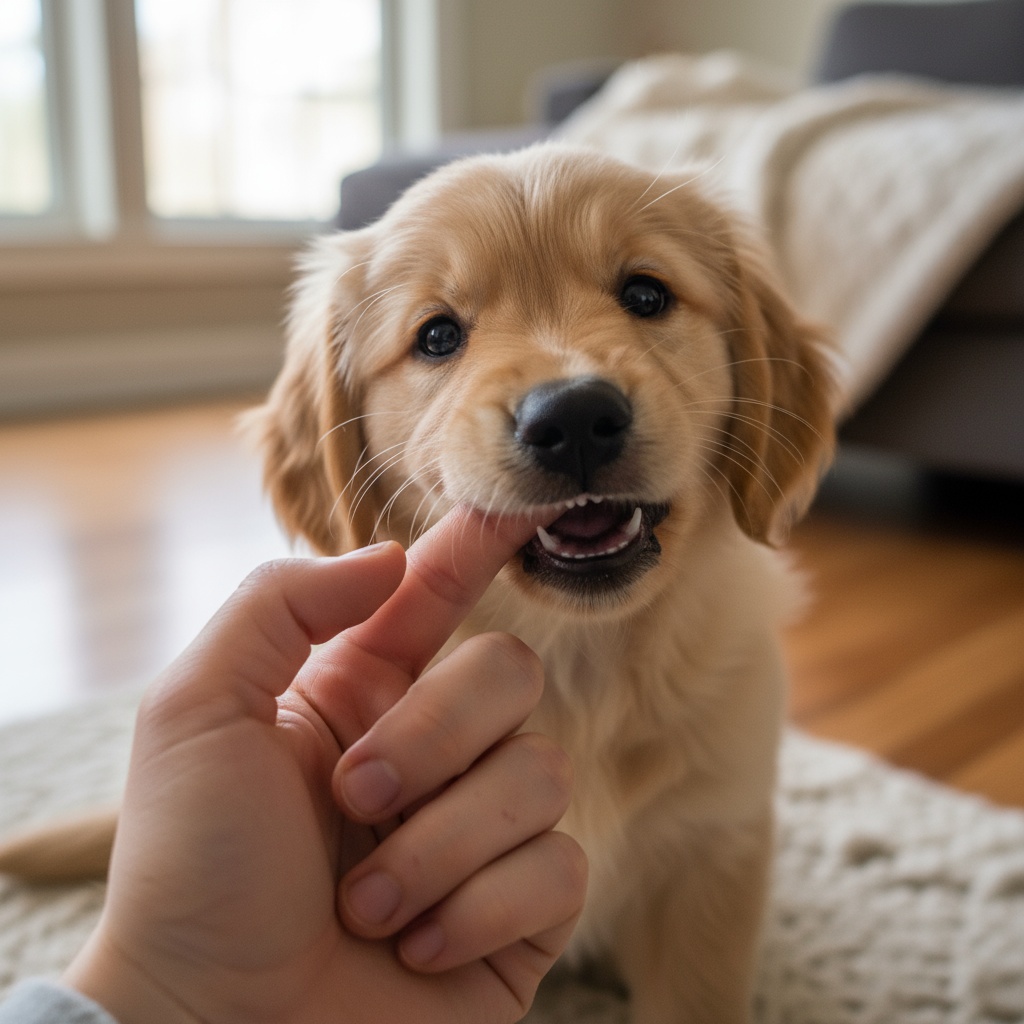 puppy biting
