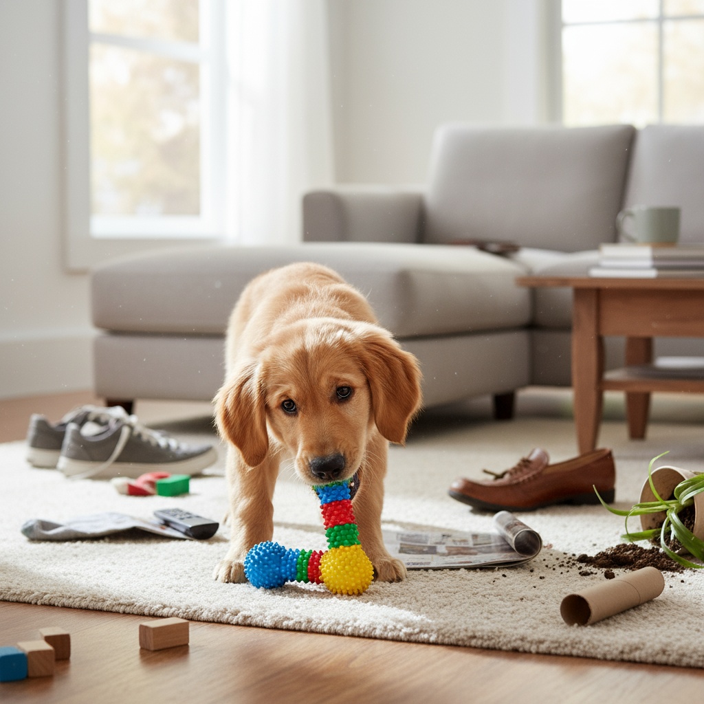 puppy biting everything