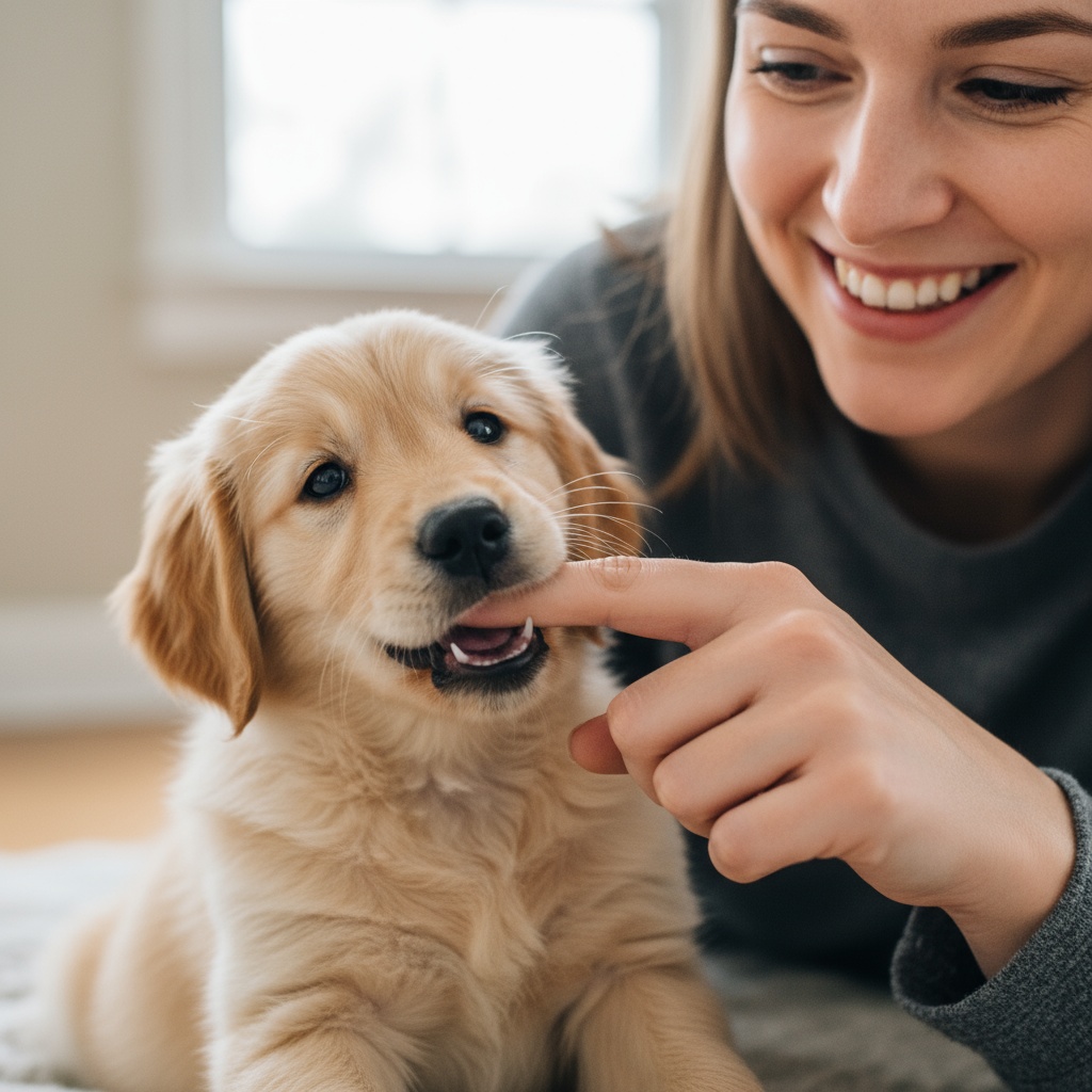 teach puppy not to bite