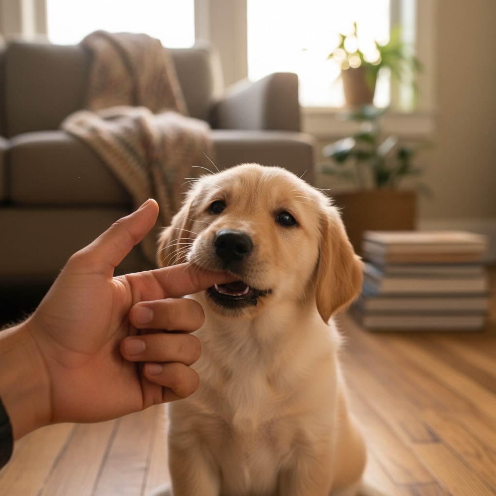 train puppy to not bite