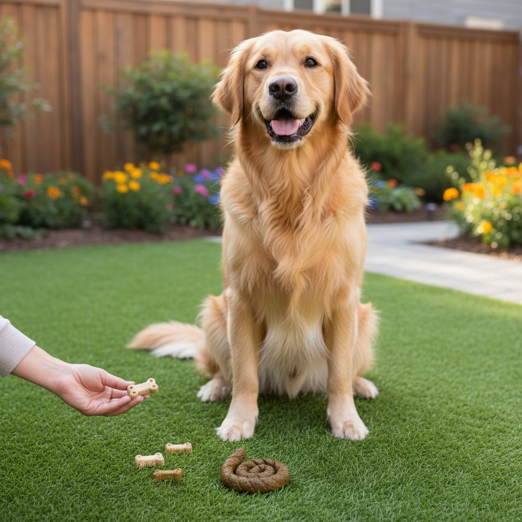 training dog to poop in one spot