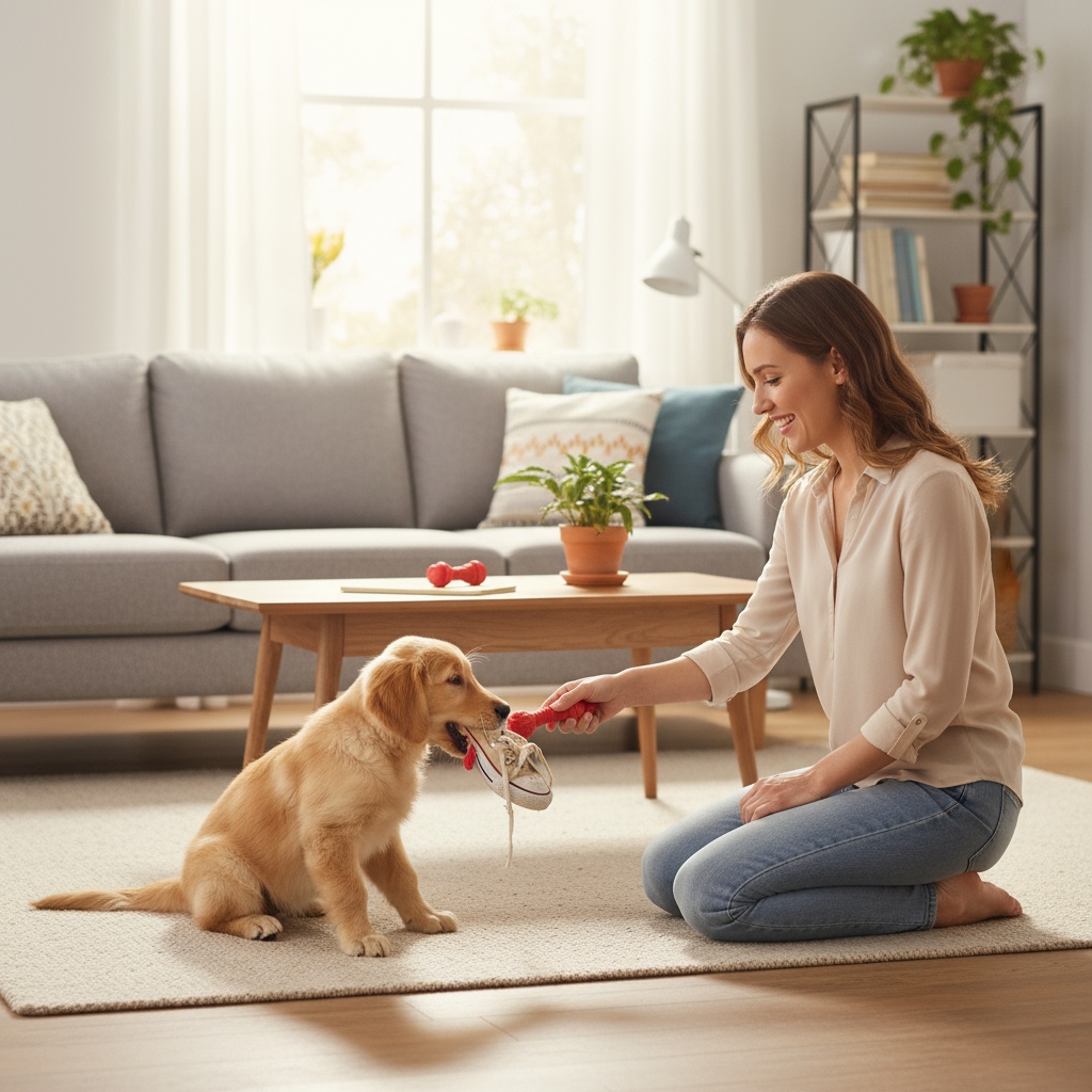 how to get a puppy to stop chewing